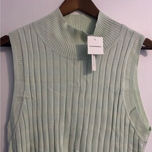 NWT Club Monaco Ribbed Sleeveless Sweater